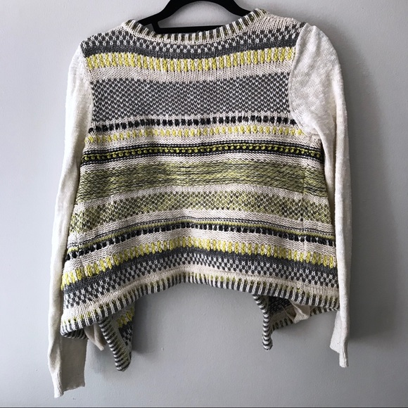 Anthropologie Moth Metallic Striped Open Cardigan - Picture 7 of 7